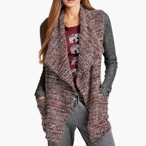 Lucky Brand Black and Red Cardigan